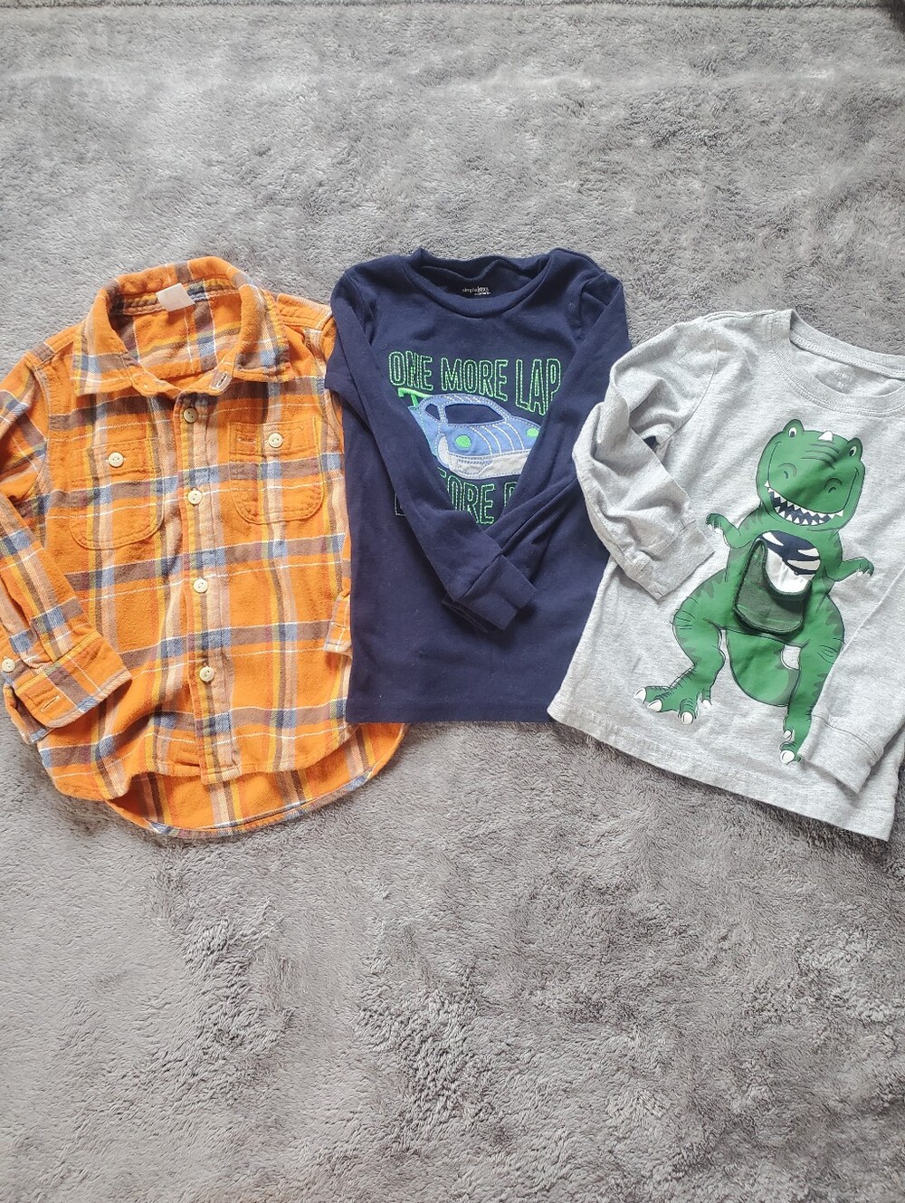 Toddler Boys 3T Long Sleeve Shirt and Tees Bundle of 3